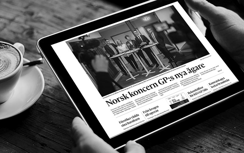 stampen media på en ipad